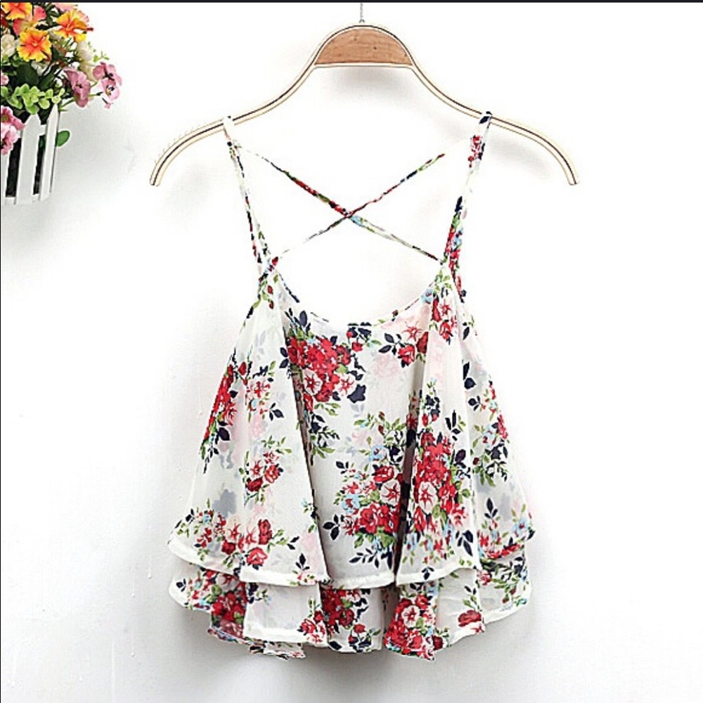 Spaghetti criss-cross Tank Top